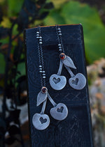 Pre-Order! ChChCh Cherry Bomb Charm Necklace - Sterling Silver and Garnet