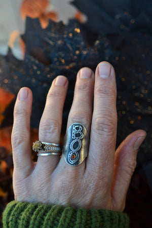 "Boo" Ring - Hessonite Garnet - Size 8.5