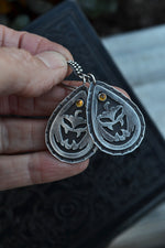 Jolly Jack-o-Lantern Earrings - Citrine