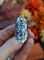 Zombie Graveyard Ring - Citrine - Size 7.5