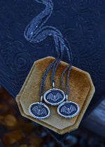 Only a few Available! Bat Cameo Charm Necklace - Sterling Silver - 18" Chain Included