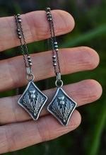 Sterling Silver Thistle Necklace - Chain Included