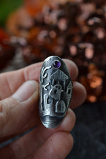 Haunted House Ring - Amethyst - Will fit like a size 5.5