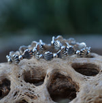Beach Comber Sea Shells Ring - Continuous Design - Sterling Silver