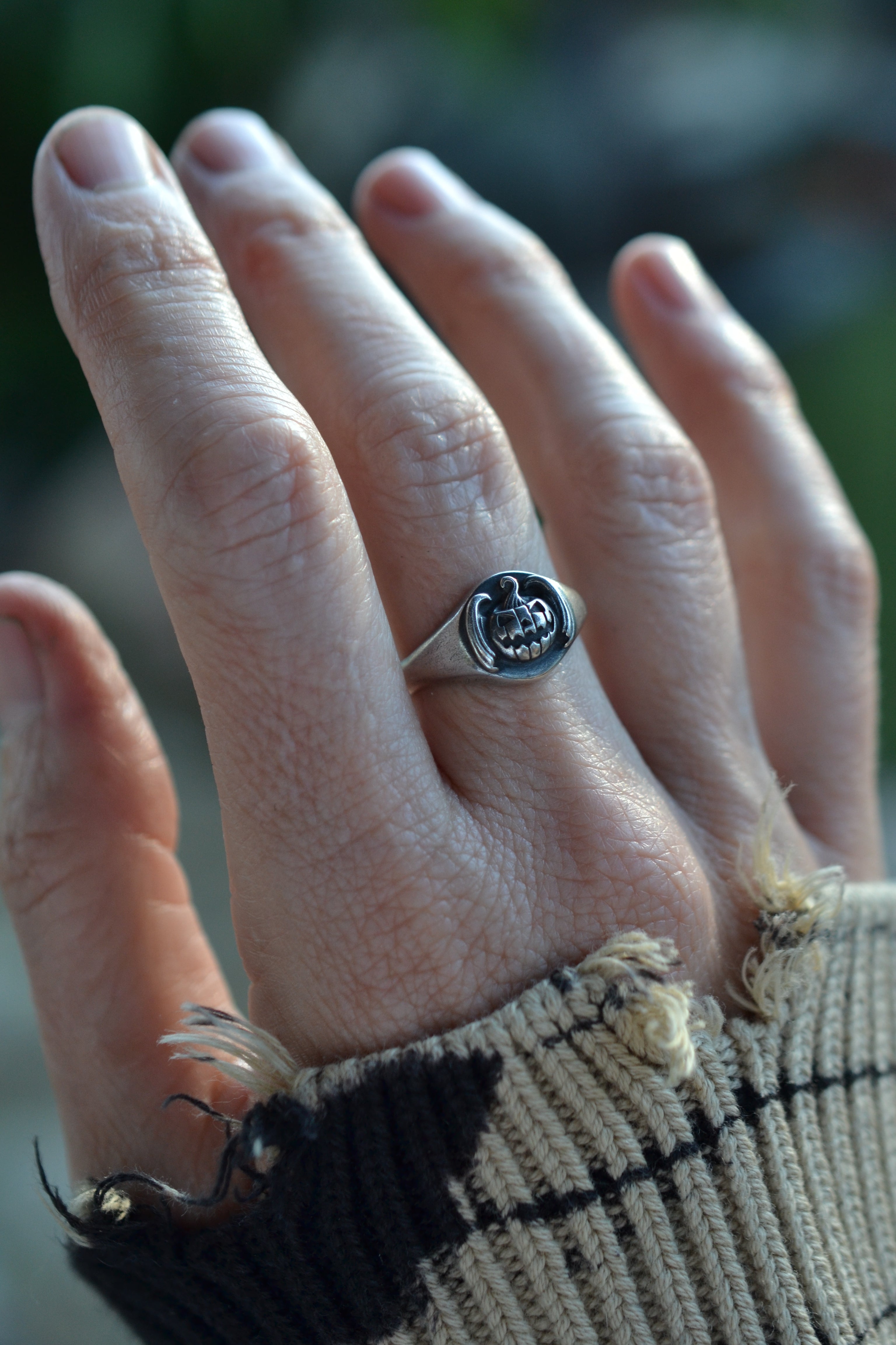 Bat-O-Lantern Ring - Sterling Silver - Pre-Order in your Size!
