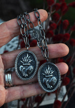 Til Death Large Sacred Heart Medallion - Chunky Chain