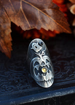 Jolly Jack-0-Lantern Ghost Ring - Citrine - Will Fit Like a 10