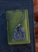 Jack-o-Lantern Snail - Sterling Silver - Black Onyx
