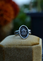 Cameo Ghostie Ring - Sterling Silver - Made to Order in your Size!