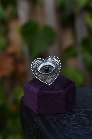 Eyes of My Heart Milagro Ring - Black Onyx - Size 7, 8.5 and 10.25