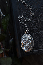 Skull Cameo - Sterling Silver - Cable Chain Included in Your Desired Length