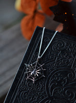 Spider in Web Charm Necklace -  20" Chain Included