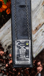 Spooky Loteria Card - La Tumba - Chain is adjustable at 20" and 22"