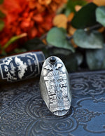 "Never Trust the Living" Tombstone Ring - Black Onyx - Will Fit Like a Size 10