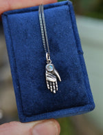 Pre-Order! Keeper of the Light - Tiny Hand Charm - Citrine or Rainbow Moonstone - 18" Chain Included