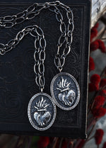 Til Death Large Sacred Heart Medallion - Chunky Chain