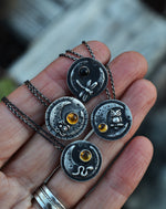 Small Midnight Garden Moon Necklace - Choose Your Favorite!