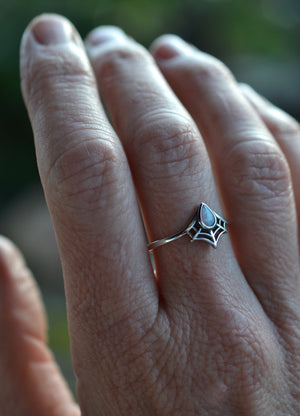 Spider Web Ring - Opal - Only Sizes 6, 7 and 9 are Left!