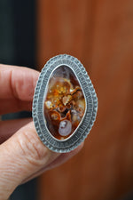 Hallows Eve Ring - Carnelian Agate - Size 8.5