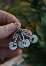 Pre-Order! ChChCh Cherry Bomb Earrings - Sterling Silver and Garnet