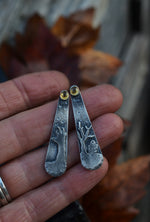 Mismatched Zombie Graveyard Earrings - Post style - Citrine