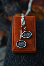 Bat Cameo Charm Necklace - Sterling Silver - 18" or 20" Chain Included