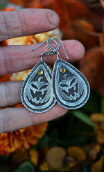 Jolly Jack-o-Lantern Earrings - Citrine
