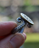 Pre-Order! Davy Jones Locker Ring  - Sterling Silver and Brass