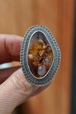 Hallows Eve Ring - Carnelian Agate - Size 8.5