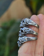 Unisex Skull Ring - Sterling Silver - Last one! Size 7 Only!