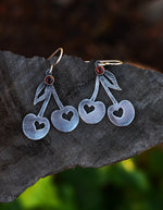 Pre-Order! ChChCh Cherry Bomb Earrings - Sterling Silver and Garnet