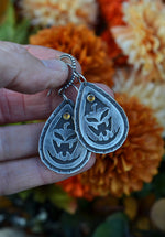 Jolly Jack-o-Lantern Earrings - Citrine