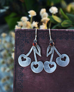 Pre-Order! ChChCh Cherry Bomb Earrings - Sterling Silver and Garnet