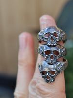 Unisex Skull Ring - Sterling Silver - Last one! Size 7 Only!