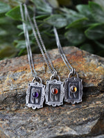 Sweet Tooth Molar Pendant - Choose Your Stone  - 16" or 18" Chain Included