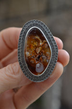 Hallows Eve Ring - Carnelian Agate - Size 8.5