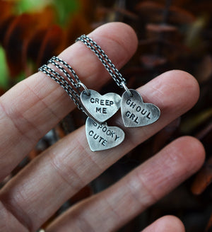 Pre-Order! Limited Edition! Halloween Candy Conversation Heart - Chain is included