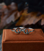 Midnight Moon Cat Ring - Sterling Silver - Sizes 5-10