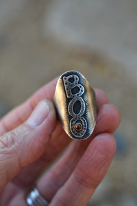 "Boo" Ring - Hessonite Garnet - Size 8.5