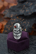 Jack-0-Lantern Ghost Ring - Carnelian - Will Fit Like a Size 5.5
