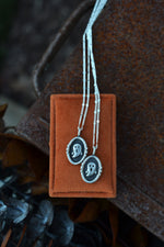 Surprised Ghostie Cameo Charm Necklace - Sterling Silver - 18" or 20" Chain Included