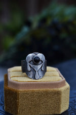 Crying Heart Cigar Band Ring - Black Onyx - Size 7.5