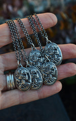 Skull Cameo - Sterling Silver - Cable Chain Included in Your Desired Length