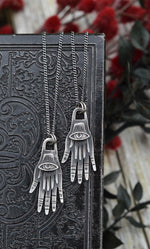 Twin Hands Third Eye Charm - 20" Chain Included