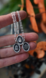 Ghostie Charm Necklace - Sterling Silver - 18" Chain Included
