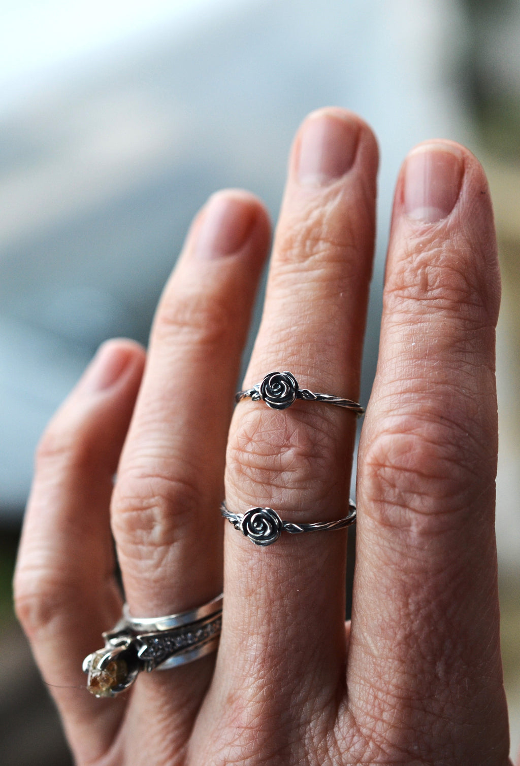 Thorn and Rose Ring - Sterling Silver - Only Sizes 6, 7 and 8 are Left!!