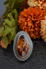Hallows Eve Ring - Carnelian Agate - Size 8.5