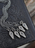 Mini "13" Coffin Charm Necklace - Sterling Silver - 18" Chain Included
