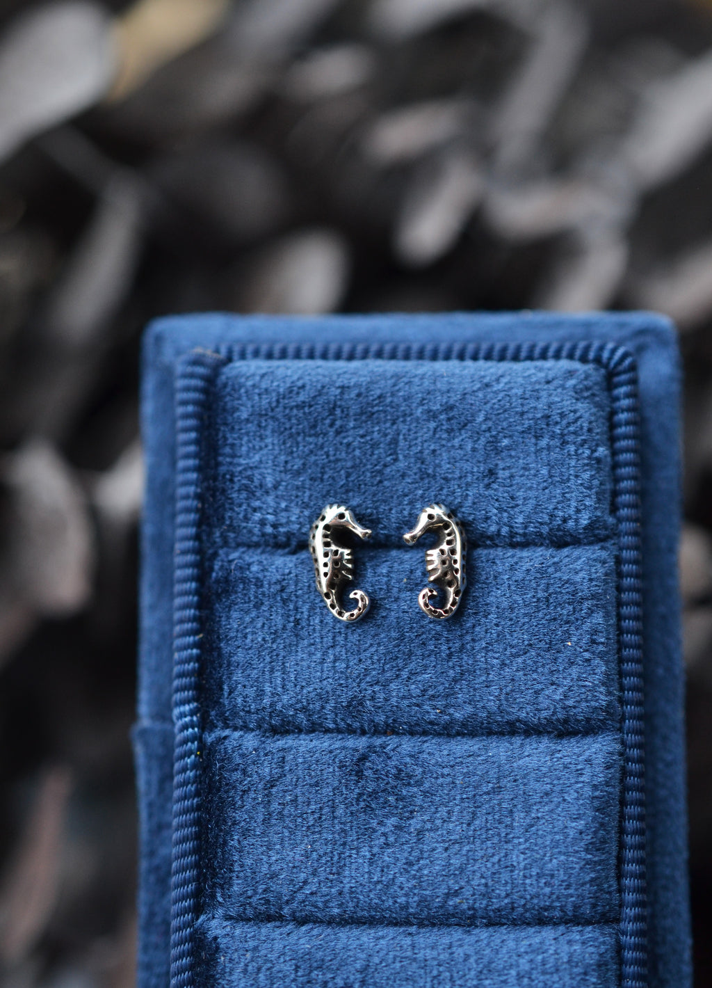 TINY Seahorse Studs - Sterling Silver