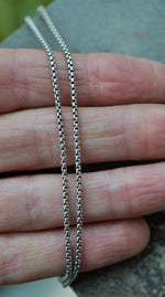 Oxidized Rounded Box Style Chain 1.7mm - 16" length Only